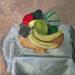Fruktkorg, 2020 (olja på papper)