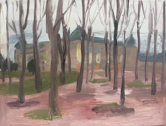Petit Palais på vintern II, 2019 (olja på papper)