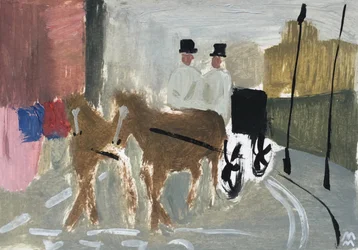 Victoria Street i London, 2019 (olja på papper)