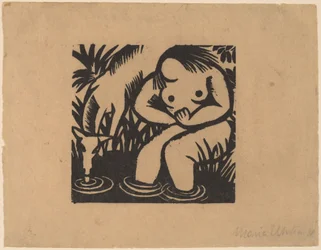 Kvinna vid vattnet, 1918.