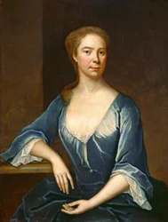 Porträtt av en dam, ca. 17151730, kanske nära 1725.