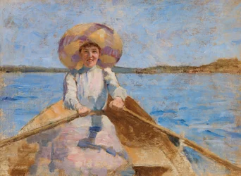 Roddande kvinna, skiss