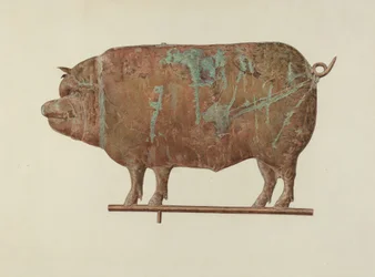 Pig väderflöjel, ca. 1940.