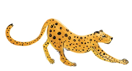 Leopard Yoga, 2020 (akvarell på papper)