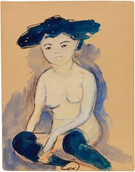 Helene med moderiktig japansk frisyr, 1909.