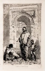 Marockansk familj, ca 1862 (etsning på papper)