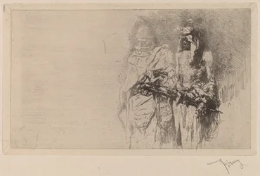 Croquis (två arabiska figurer)
