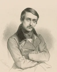 Porträtt av dramatikern Auguste Anicet-Bourgeois 1806-1870.