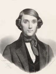 Porträtt av pianisten och kompositören Jean-Henri Ravina 1818-1906, ca 1845.