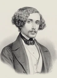 Porträtt av pianisten och kompositören Julius Schulhoff 1825-1898, 1850.