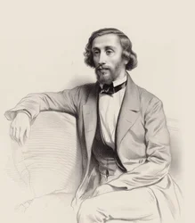 Porträtt av pianisten och kompositören Julius Schulhoff 1825-1898, 1854.