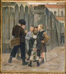 Un meeting (målning på duk)
