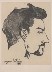 Porträtt av Utrillo i profil