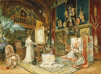 Sarah Bernhards studio, 1885