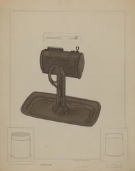 Lampa och talgsil, ca. 1936.