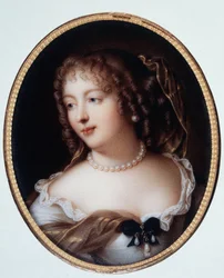 Porträtt av Marie de Rabutin-Chantal (Rabutin Chantal), markisin av Sevigne känd som Madame de Sevigne (1626-1696).
