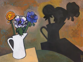Blomstermotiv med skugga
