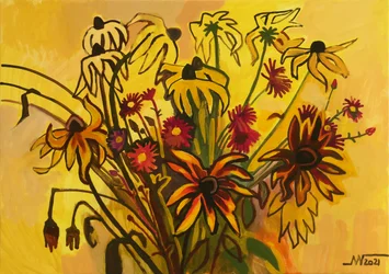 Gyllene höstblommor