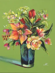 Färgglad blomsterbukett
