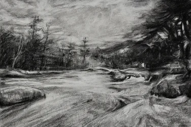 Moody River Träkol