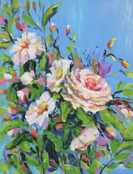 En färgsprakande blomsterbukett