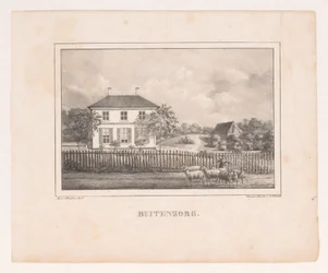 Utsikt över Huis Buitenzorg Buitenzorg (titel på objekt)