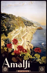 Amalfikustens reseaffisch, ca 1910 (litografi)
