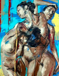 Aesthesia No. 1, Series I, 2023 (akryl och olja på omvänd duk)