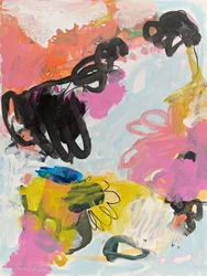 Glädjefylld abstrakt blomning