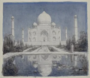 Taj Mahal i månsken
