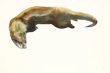 Guld, akvarell på papper (2014)