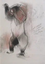 Grizzly, 1995 (kol, grafit och conte på papper)