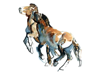 Neckbite, 2013 (sennelierbläck, akvarell och gouache)