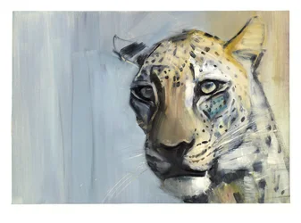 Predator (arabisk leopard), 2009 (olja på papper)