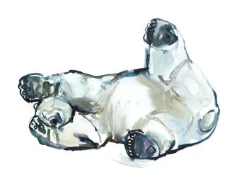 Snow Rub (Polar Bear), 2013 (akvarell och gouache på papper)