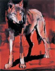 Summer Wolf, 2001 (blandad media på duk)