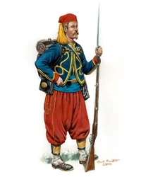 74:e New York Infantry Co A Excelsior Brigade 1861, 2025 (Akvarell och gouache på Bristol)