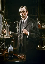 Sir William Ramsay i sitt laboratorium