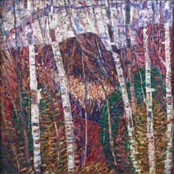 Vita björkar, ca 1908 (olja på duk)