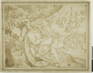 Saint Matteus med Adam och Eva och Isais träd