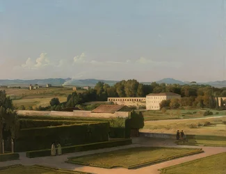 Utsikt över trädgården i Villa Medici. 1811-16