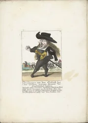 Den spanska dwerg Don Guappos, ca 1710 Don Guappos, från blodet av Don Quijote, dagens general för de franska spanjorerna (titel på objektet) Il Callotto resurcitato eller nyinrett litet skåp (serietitel)