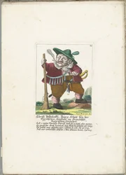 De dwerg Christl Vestnbalkh, ca 1710 Christl Vestnbalkh, Bürg Schütz nära den tyrolska stenfällan i det franska Bayrian-inbrottet (titel på objektet) Il Callotto resurcitato eller nyinrett litet skåp (serietitel)