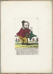 De dwerg Hans Sausakh von Wurstelfeld, ca 1710 Hans Sausakh von Wurstelfeld, berömd arkitekt med tandluckor och professor på höga Baurn-Schuhl (titel på objekt) Il Callotto resurcitato eller nyinrett litet skåp (serietitel)