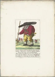 De dwerg Liendl Schnekenfist, ca 1710 Liendl Schnekenfist från Wienerisches Nacht-Kings Magazin-Visirer, Ambts körde inspektör och materialadministratör (titel på objekt) Il Callotto resurcitato eller nyinrett litet skåp (serietitel)