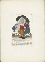 De dwerg Lucas Hirnzwik as een advocaat, ca 1710 dr Lucas Hirnzwik, berömd advokat i Schwabiska Schnekenfeld, om kantareller (titel på objekt) Il Callotto resurcitato eller nyinrett litet skåp (serietitel)