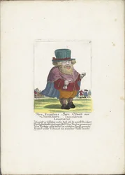 Dwergen Oswald van Stroblbardt, ca 1710 Ers excellens Herr Oswald von Stroblbardt Injuriarum Licentiatus (titel på objekt) Il Callotto resurcitato eller nyinrett litet skåp (serietitel)