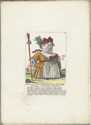 De dwerg Ruffanella som herde, ca 1710 Ruffanella, herdinna som skrattar åt Plorianders rörande begäran (titel på objektet) Il Callotto resurcitato eller nyinrett litet skåp (serietitel)