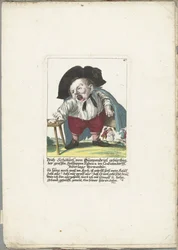 Dwergen Veith Schöberl von Gümpendriel, ca 1710 Veith Schöberl von Gümpendriel född, den stora Hollhippen Fabrica i Crabatendörffl, Niderlags släkting (titel på objekt) Il Callotto resurcitato eller nyinrett litet skåp (serie ti
