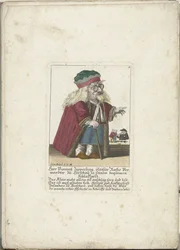 Dwergen Vincentz Zipperling i een bontjas, ca 1710 Herr Vincentz Zipperling, Raths äldsta släkting i Hirschau, i sin bekväma slappa rock (titel på objektet) Il Callotto resurcitato eller nyinrett litet skåp (serietitel)